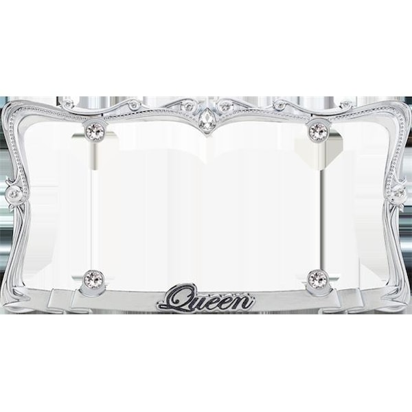 Strike3 Cruiser Accessories Queen License Plate Frame; Chrome